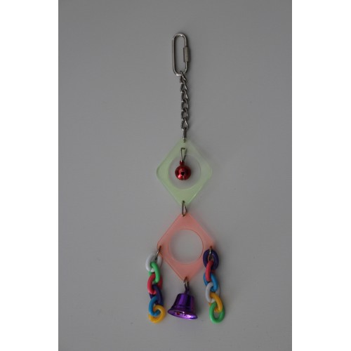 pendentif acrylique double losanges