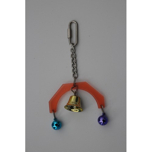pendentif acrylique cloche et grelots