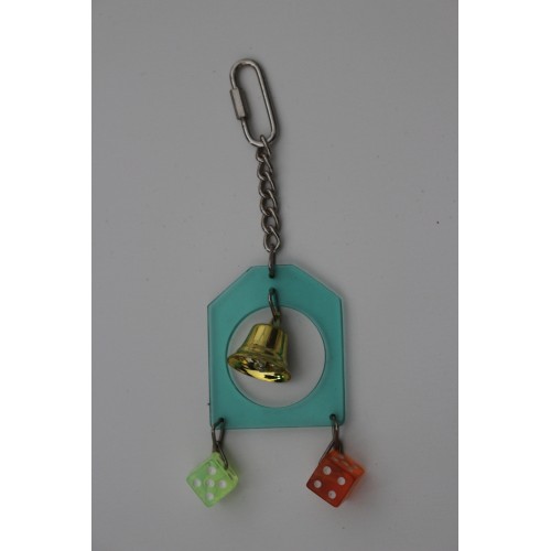 pendentif acrylique cloche et grelots