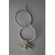 pendentif corde double anneaux diamètre 14 cm