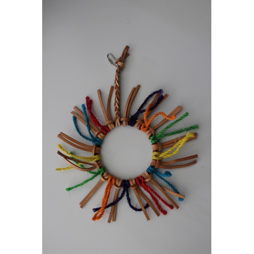 Pendentif soleil cuir grand modèle