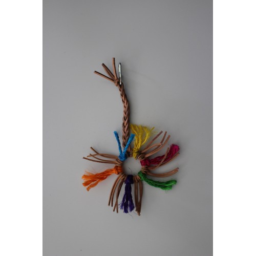 Pendentif soleil cuir diamètre 21cm