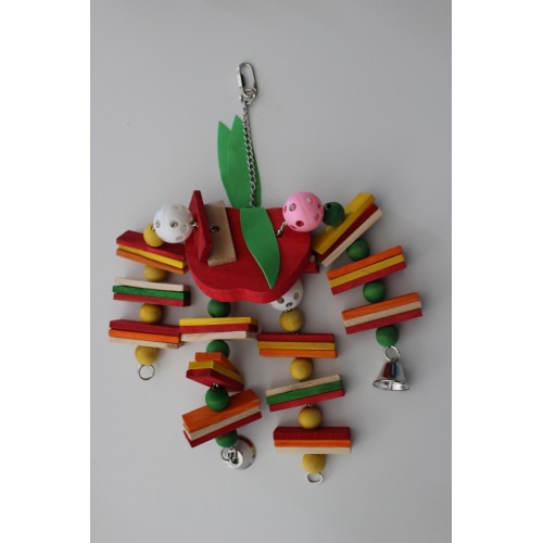 Pendentif pomme bois grand modèle