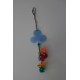 Pendentif acrylique tréfle et dés