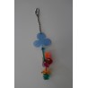Pendentif acrylique tréfle et dés