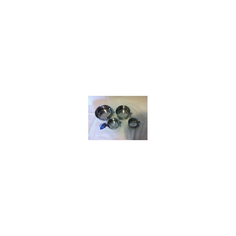Gamelle en inox contre plaque